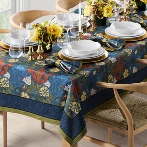 Williams Sonoma MORRIS & CO. Compton Tablecloth,Size 70×108 In, Retail $150.00US